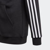 Adidas Boys 3-Stripe Zip-Up Hoodie  - Black/White