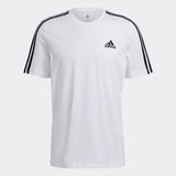 Adidas Mens Essentials 3-Stripes T-Shirt - White/Black