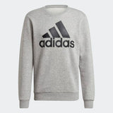 Adidas Mens Big Logo Fleece Sweatshirt  - Grey/Black