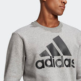 Adidas Mens Big Logo Fleece Sweatshirt  - Grey/Black
