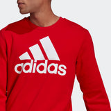 Adidas Men Essentials Big Logo Sweatshirt - Scarlet/White/Red