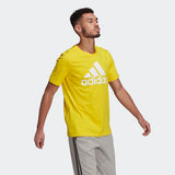 Adidas Mens Big Logo  T-Shirt  - Yellow/ White