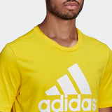 Adidas Mens Big Logo  T-Shirt  - Yellow/ White