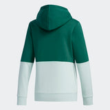 Adidas Womens Essentials Colorblock Hoodie - Collegiate Green /Green Tint/White