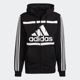 Adidas Mens Zip Up Hoodie - Black