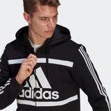 Adidas Mens Zip Up Hoodie - Black