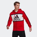 Adidas Mens Zip Up Hoodie - Scarle