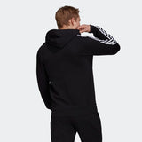 Adidas Mens 3-Stripes Hoodie  - Black/White