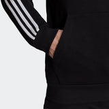 Adidas Mens 3-Stripes Hoodie  - Black/White