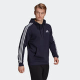 Adidas Mens 3-Stripes Hoodie  - Legend Ink/White
