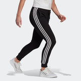 Adidas Womens S Stripes Fleece Pants  - Black/White