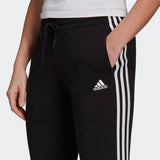 Adidas Womens S Stripes Fleece Pants  - Black/White