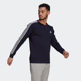 Adidas Men 3 Stripes Sweatshirt - Legend Ink/White