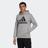 Adidas Mens Biglogo Hoodie  - Medium Grey Heather