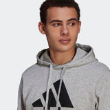 Adidas Mens Biglogo Hoodie  - Medium Grey Heather