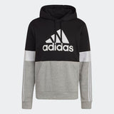 Adidas Mens Colour Block Hoodie  - Black/White