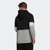 Adidas Mens Colour Block Hoodie  - Black/White