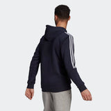 Adidas Mens Fleece Cut 3-Stripes Hoodie - Legend Ink/White