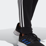 Adidas Mens Tapered Cuff 3-Stripes Track Pants  - Black/White