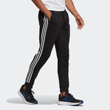 Adidas Mens Tapered Cuff 3-Stripes Track Pants  - Black/White