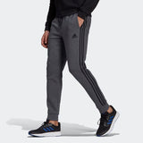 Adidas Mens Tapered Cuff 3-Stripes Track Pants  - Dark Grey
