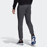Adidas Mens Tapered Cuff 3-Stripes Track Pants  - Dark Grey