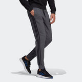 Adidas Mens Tapered Cuff 3-Stripes Track Pants  - Dark Grey