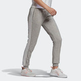 Adidas Womens French Terry 3-Stripes Pants - Medium Grey Heather/White