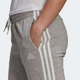 Adidas Womens French Terry 3-Stripes Pants - Medium Grey Heather/White
