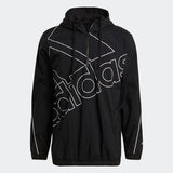 Adidas Mens Favs Q1 Windbreaker Jacket - Black/White
