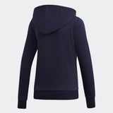 Adidas Women Essentials Linear Full Zip Hoodie  - Legend Ink/White