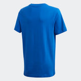 Adidas Boys Essentials Linear Logo Tee - Royal Blue / Signal Green