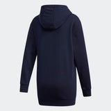 Adidas Women Essentials Linear  Pullover Hoodie - Legend Ink / Signal Pink
