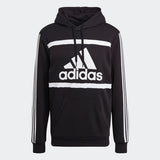 Adidas Men Essentials Logo Colorblock Hoodie - Black