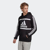 Adidas Men Essentials Logo Colorblock Hoodie - Black