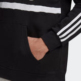 Adidas Men Essentials Logo Colorblock Hoodie - Black