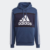 Adidas Mens Essentials Logo Colorblock Hoodie - Crew Navy