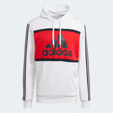 Adidas Mens Essentials Logo Colorblock Hoodie - White