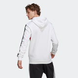 Adidas Mens Essentials Logo Colorblock Hoodie - White