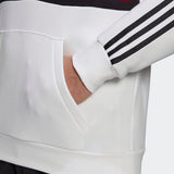 Adidas Mens Essentials Logo Colorblock Hoodie - White