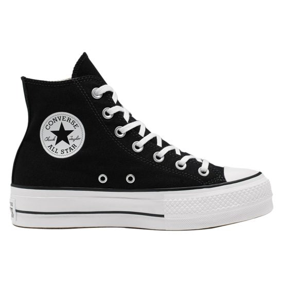 Converse Womens Chuck Taylor All Start  Canvas Lift High Top - Black/White