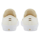 Converse Womens Chuck Taylor All Star Ox-Leather Low  Shoes - Egret/Gold/White