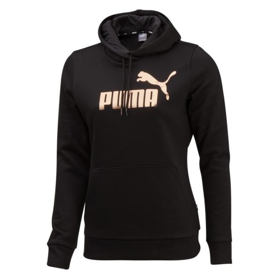 Puma Womens Ess Logo Hoodie - Black