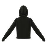 Adidas Womens Logo Colorblock Cropped Hoodie - Black/White