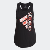 Adidas Womens Floral Tank Top  - Black