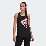 Adidas Womens Floral Tank Top  - Black