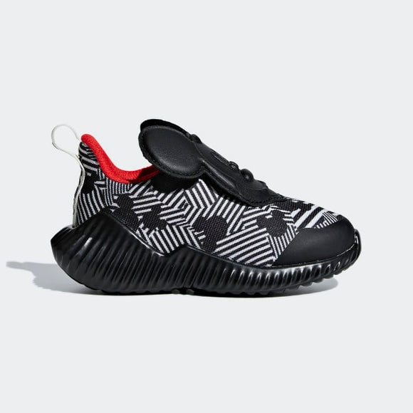Adidas Baby/Toddler Fortarun Mickey  Shoe - Core Black / Off White / Active Red