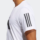 Adidas Mens Freelift 3-Bar T-Shirt - White