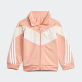 Adidas Infants Shiny Performance Jogger Set - Amblus/Wonwhi/White