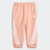 Adidas Infants Shiny Performance Jogger Set - Amblus/Wonwhi/White